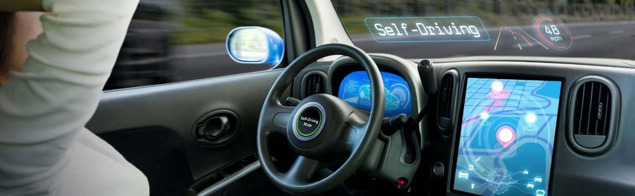 Automated vehicle's dashboard and steering console