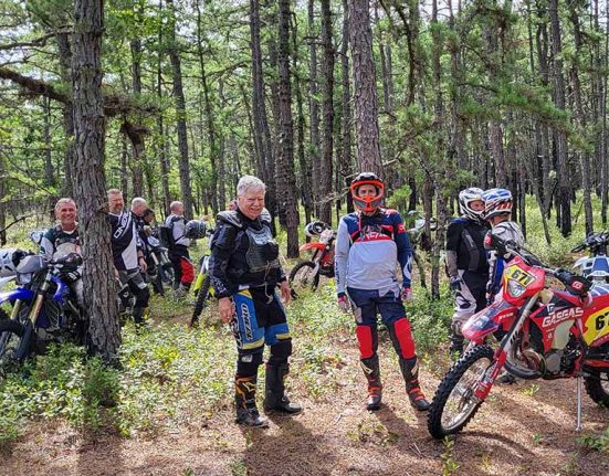Motorcycle Group in Forest