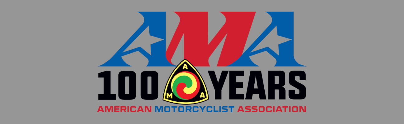 AMA 100 years logo on grey background