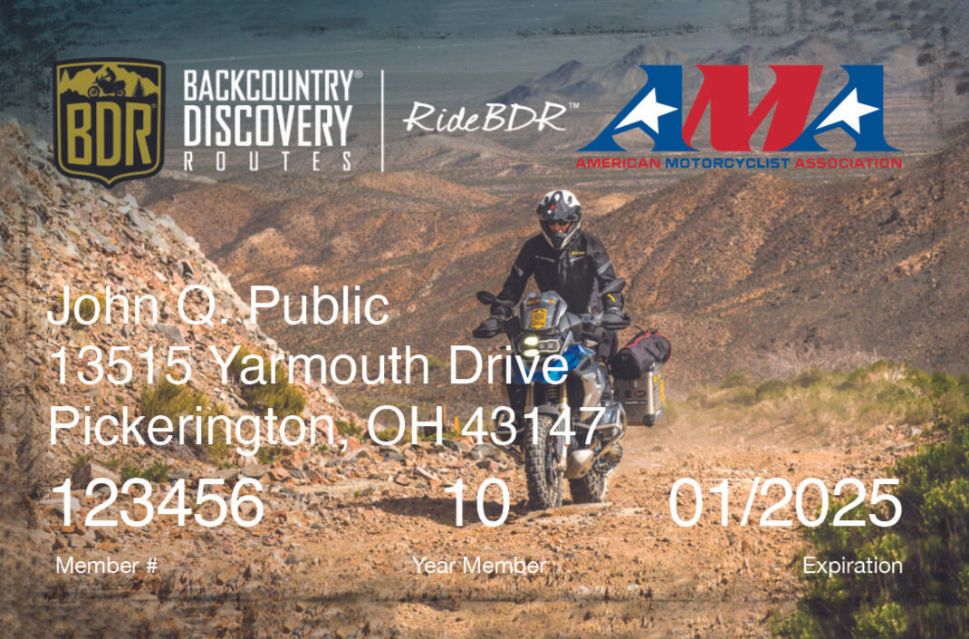 Back Country Discovery Membership Card
